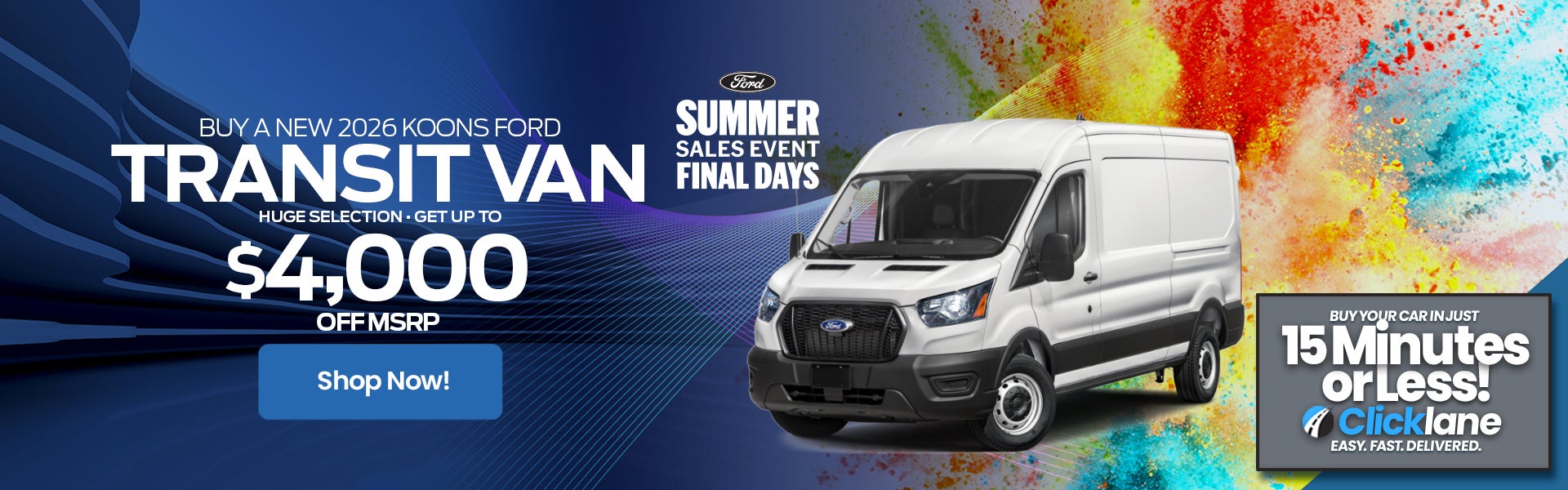 2026 Ford Transit Rebate Offer